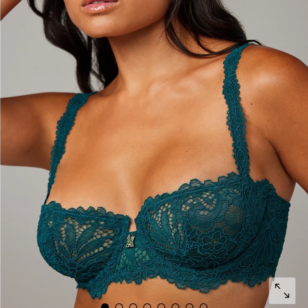 NWT Savage X Fenty ROMANTIC CORDED LACE UNLINED BALCONETTE BRA- 36C